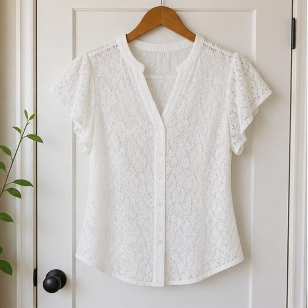 White Button Blouse